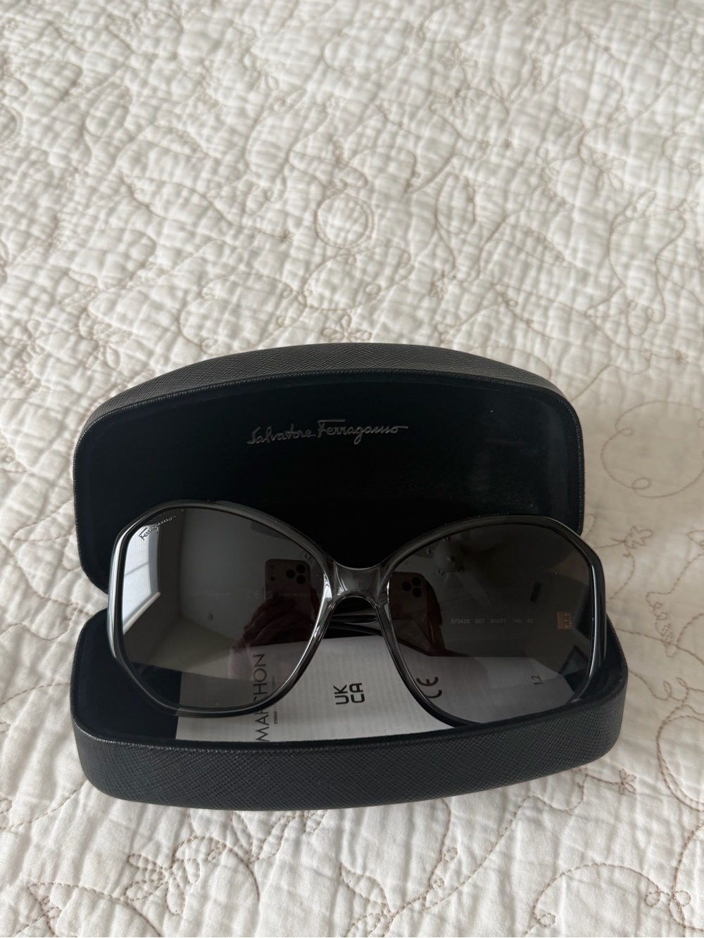 Salvatore Ferragamo Black Women's Oversized Sunglasses